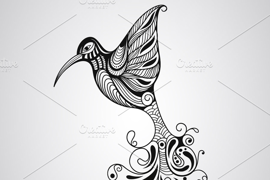 Vector Hummingbird in Illustrations - product preview 8