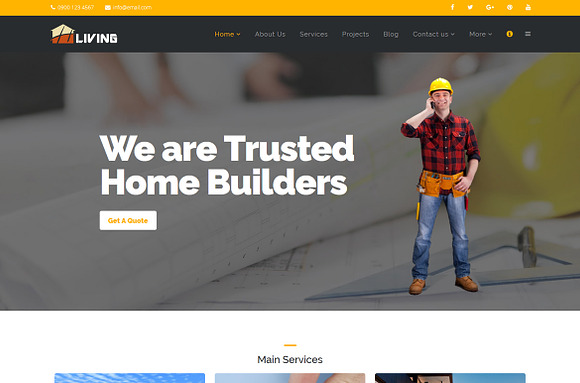 Living - Builder Html Template in HTML/CSS Themes - product preview 1