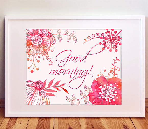 Ornamental pink flowers clip arts in Illustrations - product preview 1