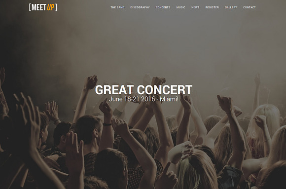 Meetup - Meeting Music Band Template in HTML/CSS Themes - product preview 1