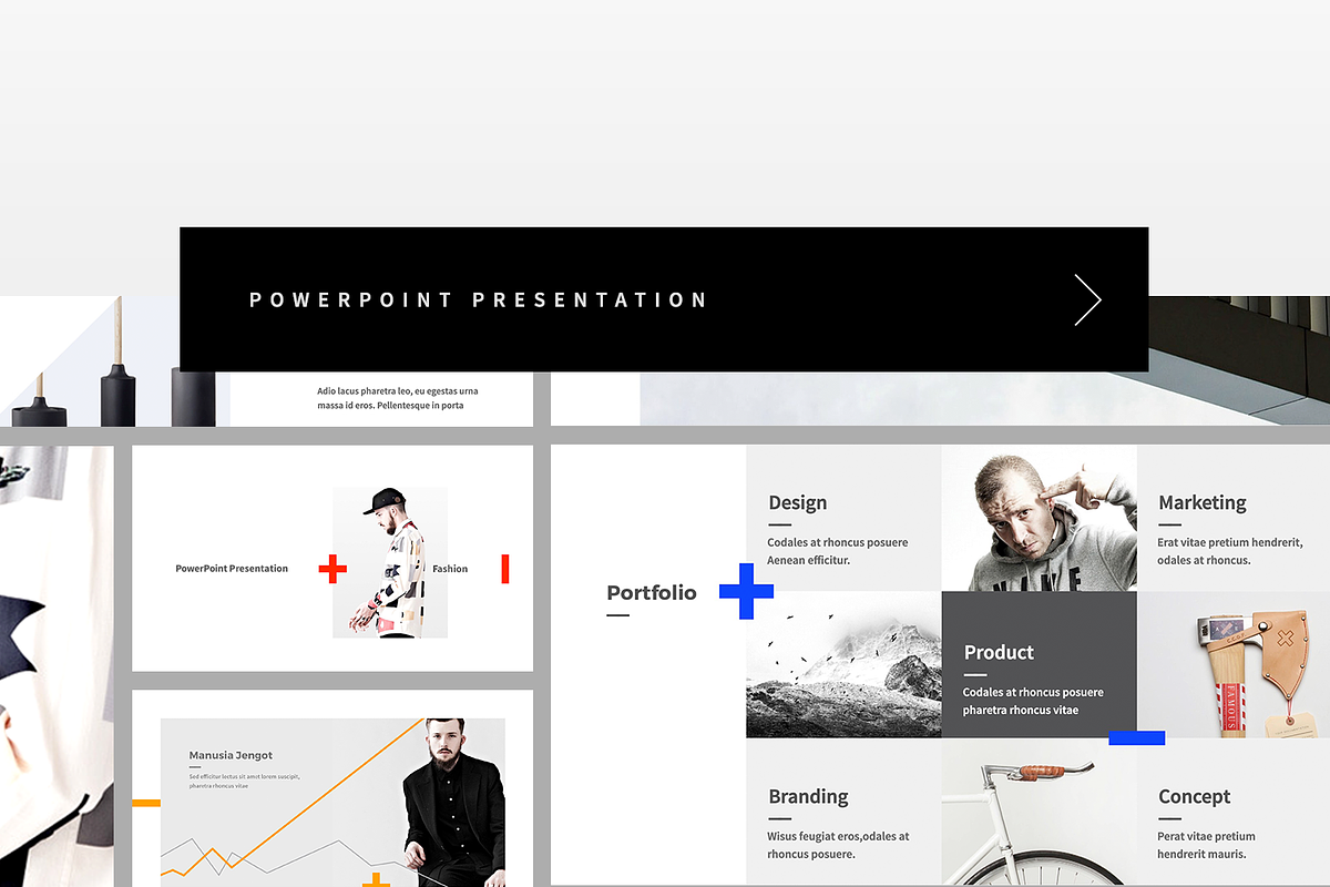 Fashion Minimal PowerPoint in PowerPoint Templates - product preview 8