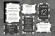 Monochrome Wedding Invitation Suite