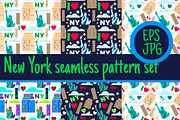 5 seamless pattern New York city