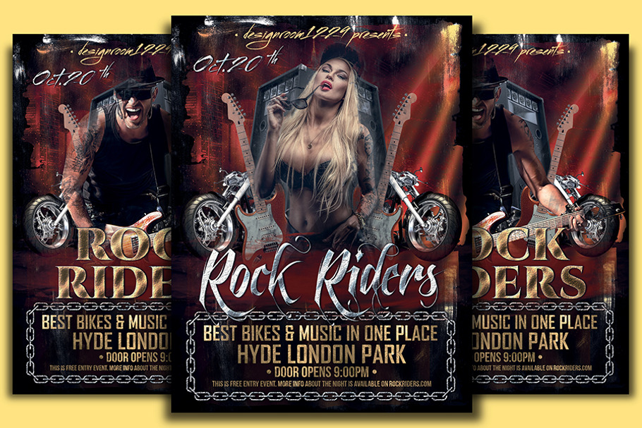Rock Riders Flyer Template in Flyer Templates - product preview 8