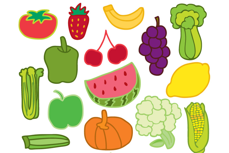 Hand drawn fruits n veggies in Illustrations - product preview 8