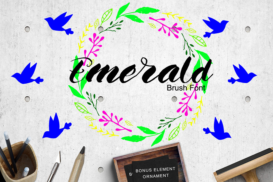 Emerald Brush Font in Fonts - product preview 8