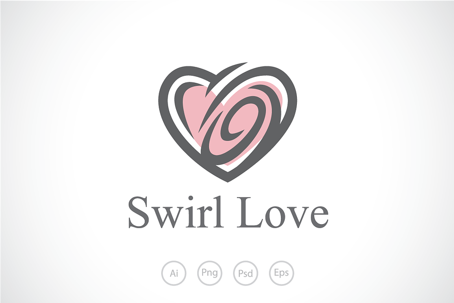 Swirl Love Logo Template