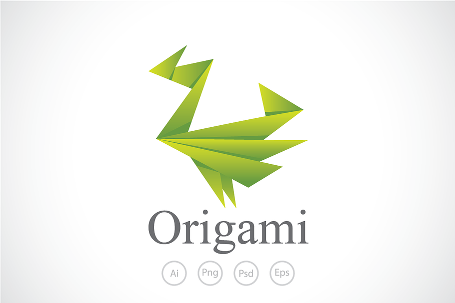 Flappy Origami Paper Logo Template