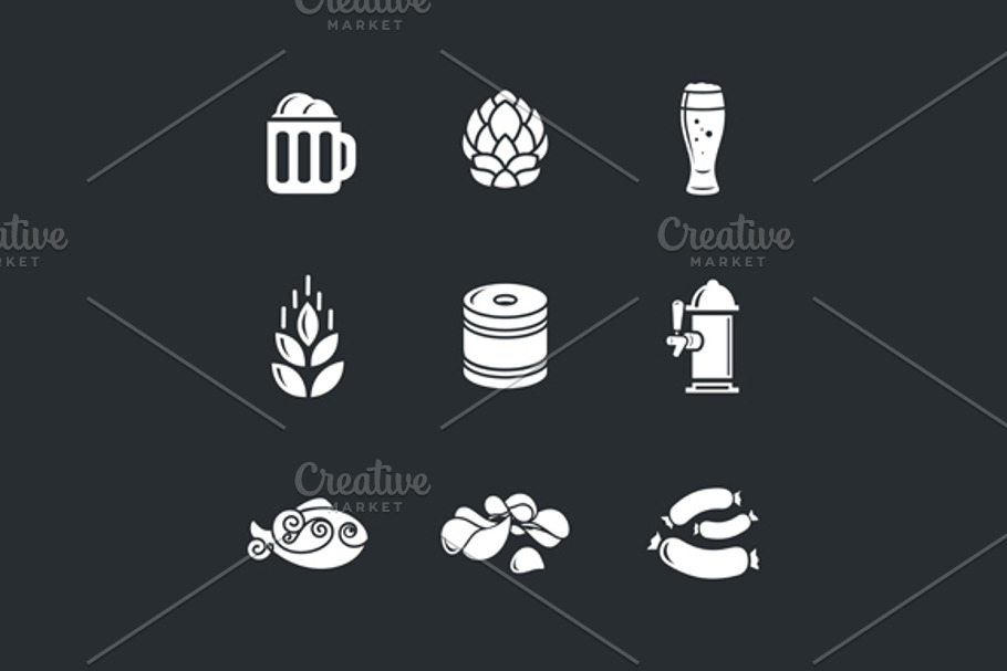 Beer and appetizer in Graphics - product preview 8