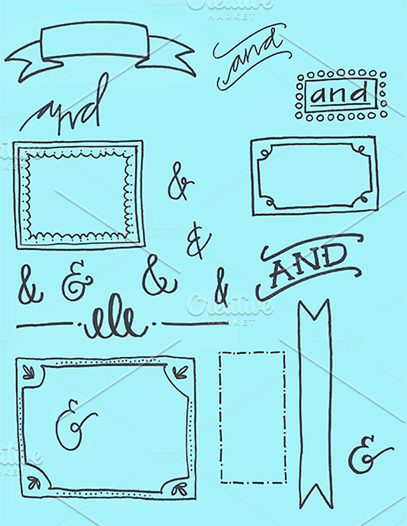 Borders, Ands, Ampersands in Illustrations - product preview 1