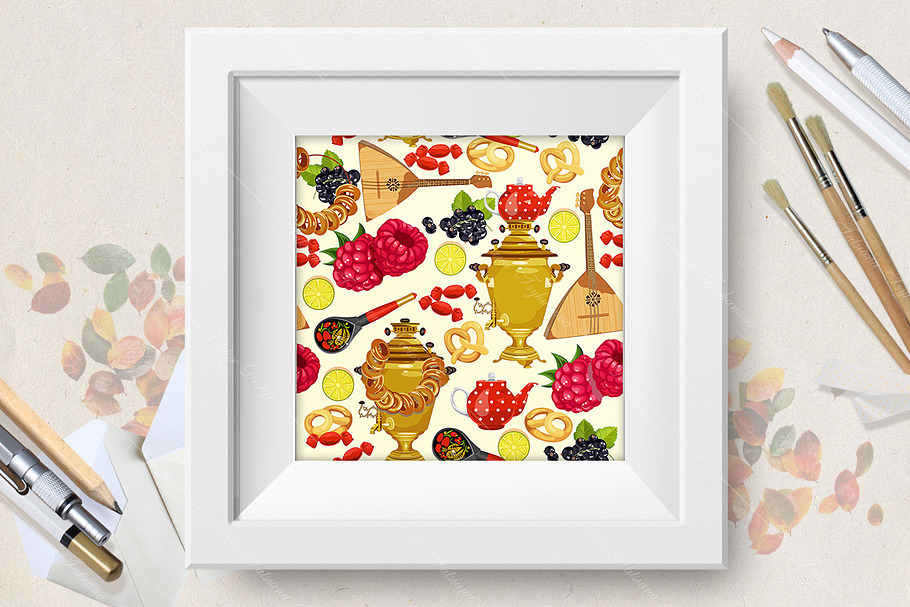 Russian food seamless pattern in Patterns - product preview 8