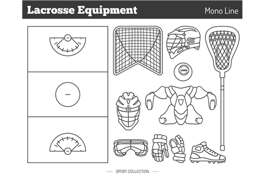 Vector lacrosse game design elements in Game Icons - product preview 8