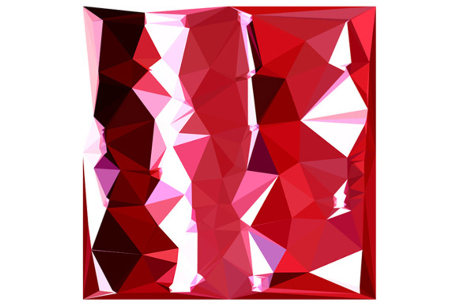 Barn Red Abstract Low Polygon in Illustrations - product preview 8