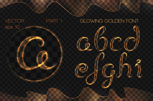 8 GLOWING METAL FONTS / 8 BRUSHES in Fonts - product preview 1