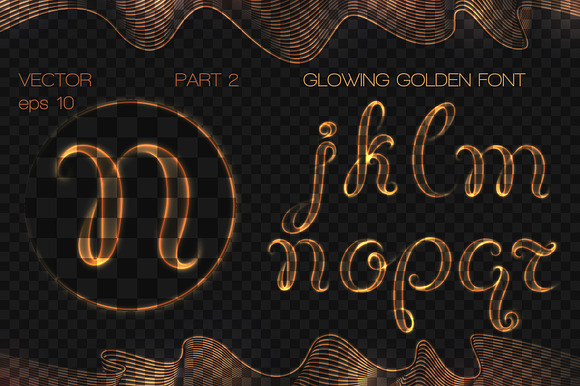 8 GLOWING METAL FONTS / 8 BRUSHES in Fonts - product preview 2