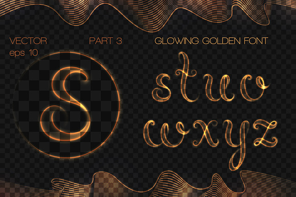 8 GLOWING METAL FONTS / 8 BRUSHES in Fonts - product preview 3