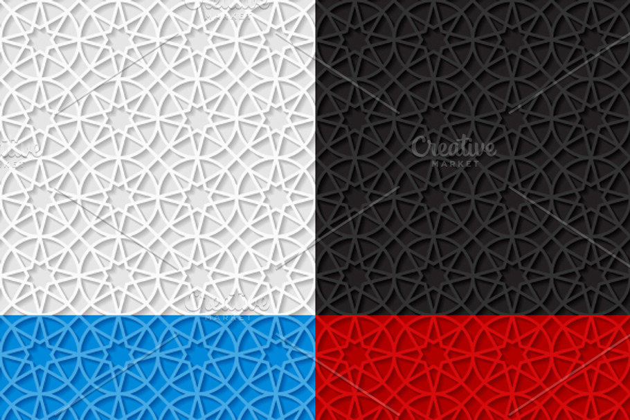 Set of traditional seamless patterns in Patterns - product preview 8