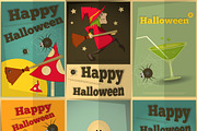 Halloween posters set