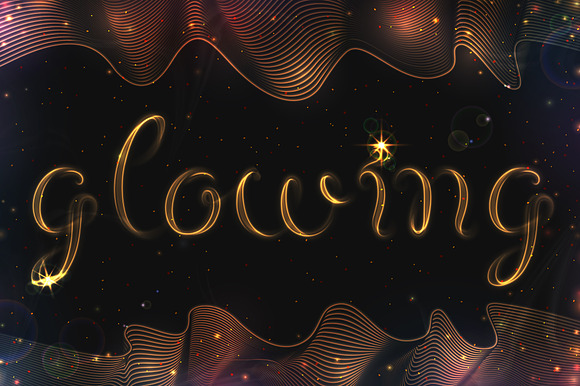 8 GLOWING METAL FONTS / 8 BRUSHES in Fonts - product preview 14