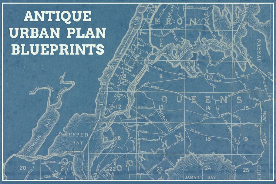 Antique Urban Plan Blueprints in Textures - product preview 8