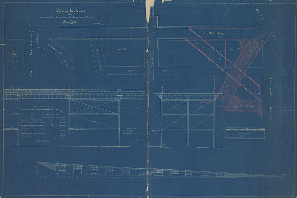 Antique Urban Plan Blueprints in Textures - product preview 6