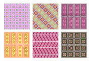 Set of seamless ornamental patterns