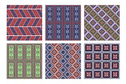 Set of seamless ornamental patterns