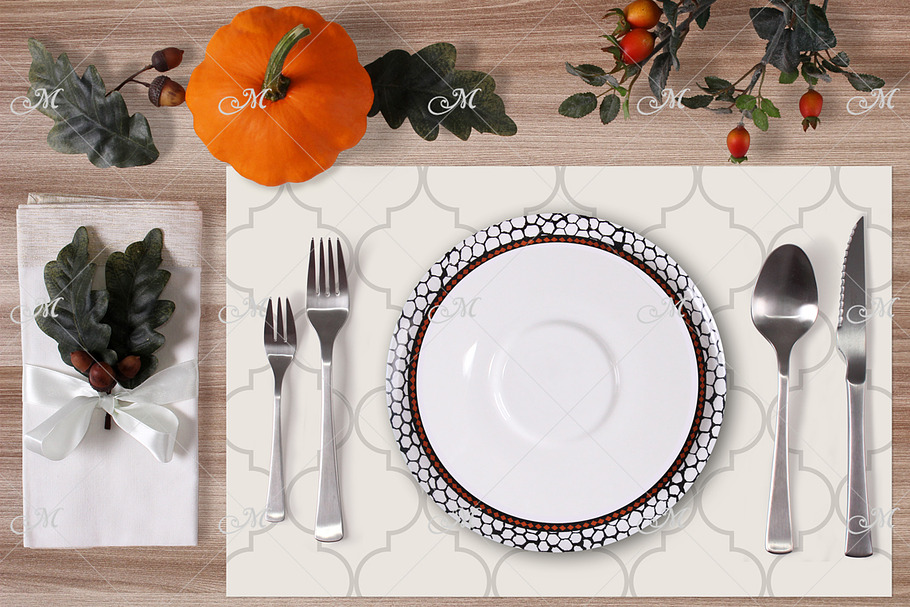 Download Autumn table Mockup. Menu, placemat. | Creative Product ...
