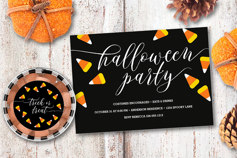 Halloween Party Invitation in Card Templates - product preview 8