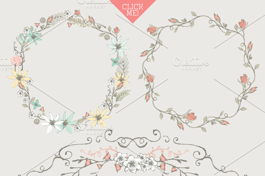 Fairytale Wedding floral collection in Illustrations - product preview 8