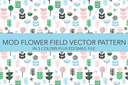 mod flower vector pattern