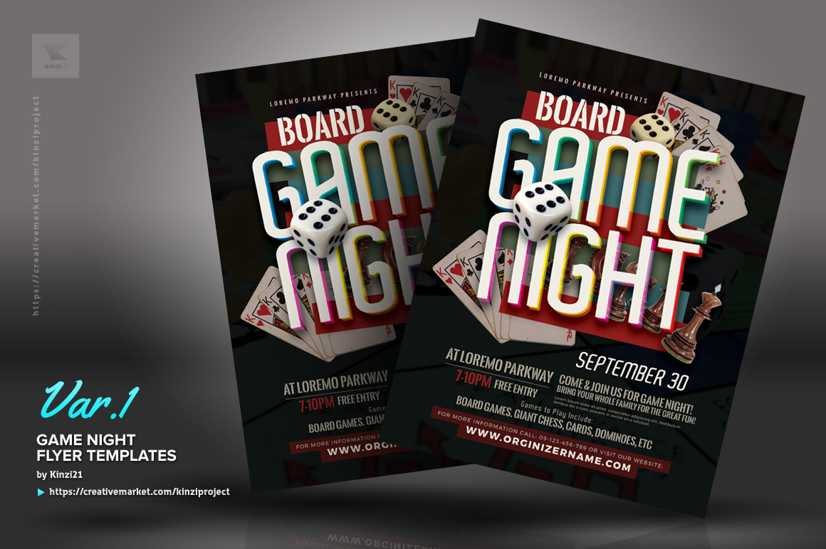Game Night Flyer Templates  Creative Daddy Throughout Game Night Flyer Template