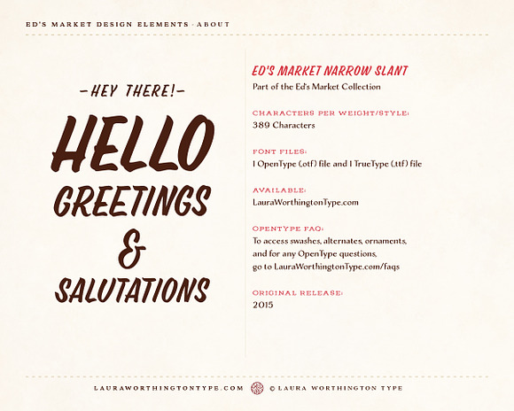 Ed's Market Narrow Slant in Display Fonts - product preview 2