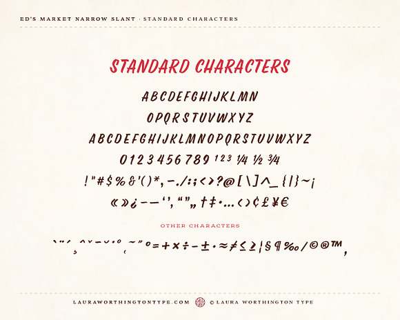 Ed's Market Narrow Slant in Display Fonts - product preview 3