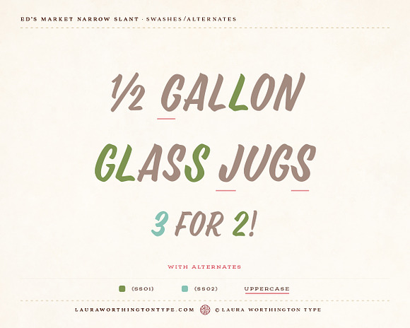 Ed's Market Narrow Slant in Display Fonts - product preview 9