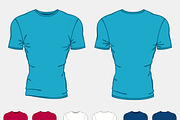 Set of t-shirts templates for men. 