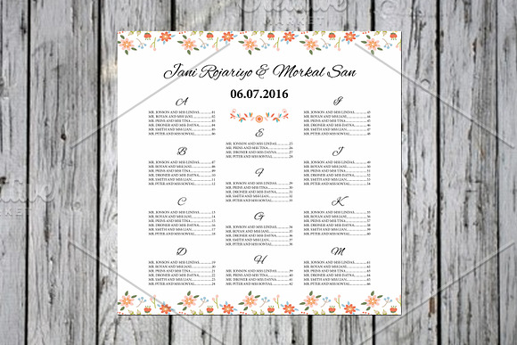 Wedding Seating Chart Poster in Stationery Templates - product preview 1