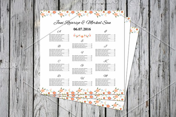 Wedding Seating Chart Poster in Stationery Templates - product preview 2