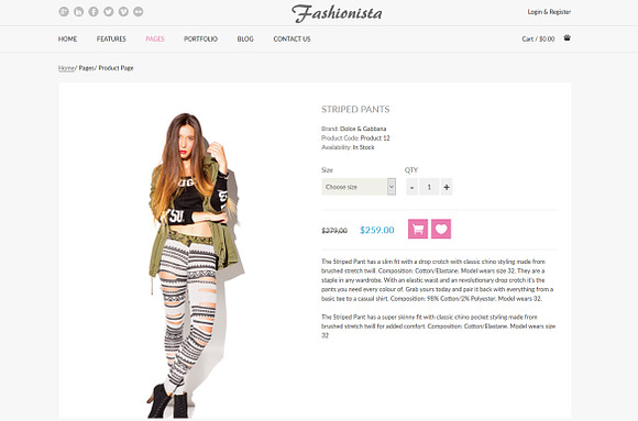 Fashionista - Fashion Ecommerce in HTML/CSS Themes - product preview 3