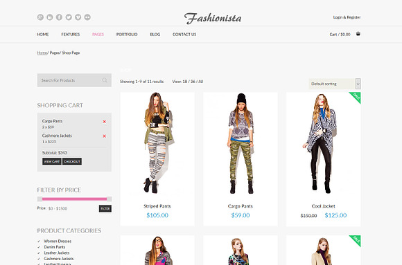 Fashionista - Fashion Ecommerce in HTML/CSS Themes - product preview 4