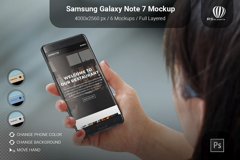 Samsung Galaxy Note 7 Mockup