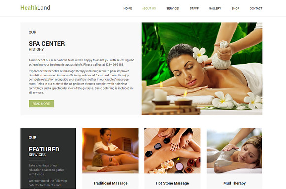 Healthland - Responsive One Page Spa in HTML/CSS Themes - product preview 5