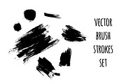 Vector brush strokes set