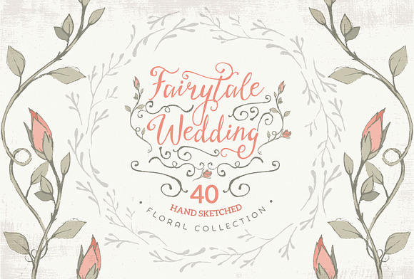 Fairytale Wedding floral collection in Illustrations - product preview 4