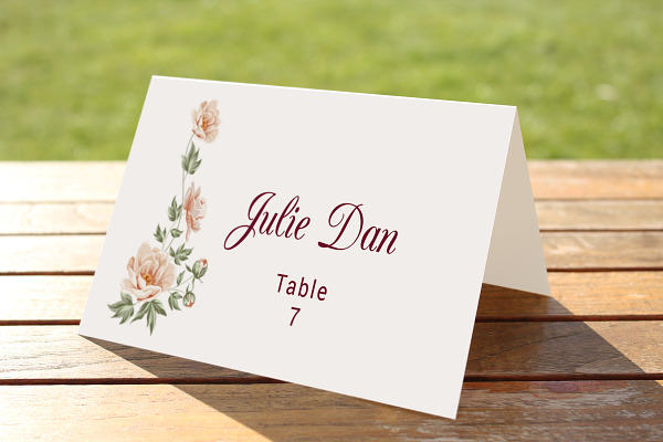 Wedding Table Place Card Template