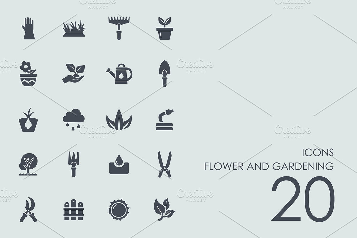 Flower and gardening icons in Flower Icons - product preview 8