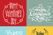 Valentines Day greeting cards vector