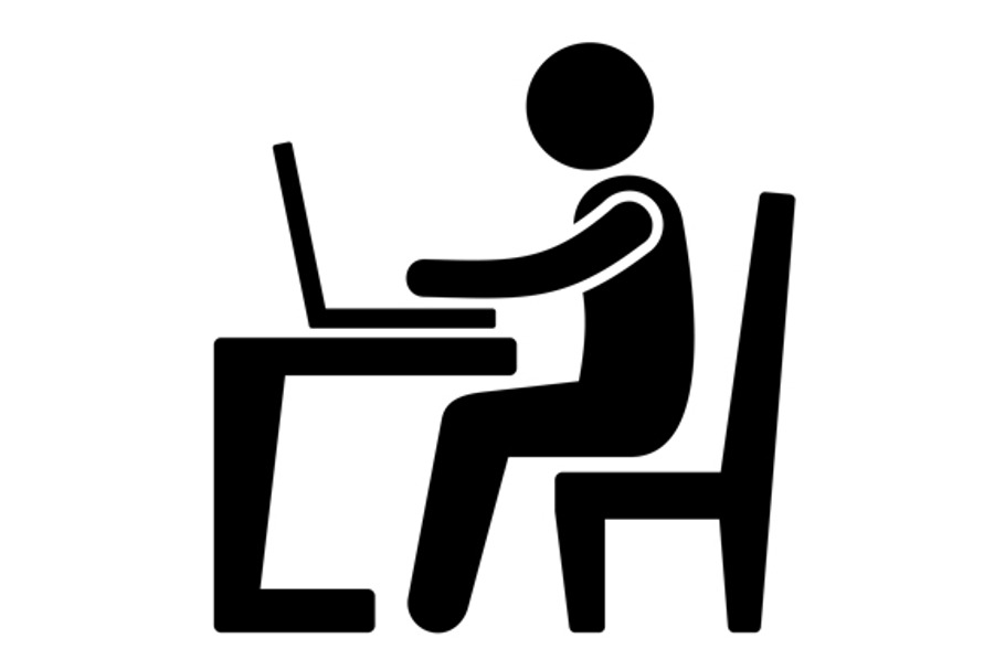  Businessman Working on Computer