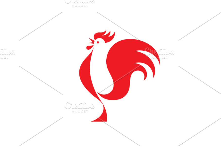 Red Rooster Symbol of New Year 2017 in Illustrations - product preview 8