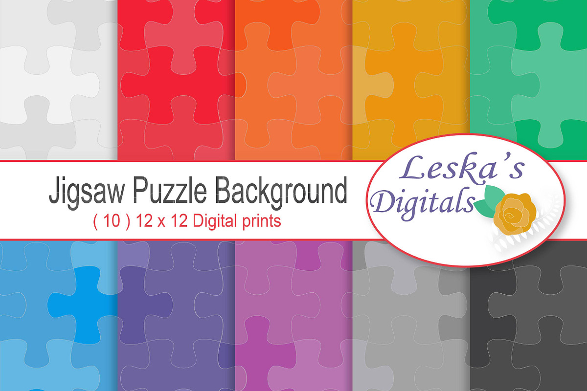 Jigsaw Puzzle Background Digital  in Patterns - product preview 8